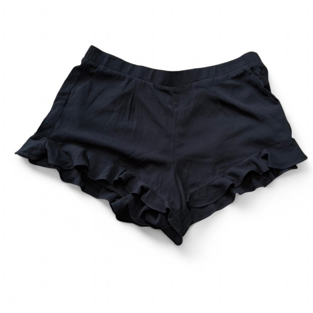 Torrid Black Ruffle Hem Flowy Shorts, Women's Size 0X